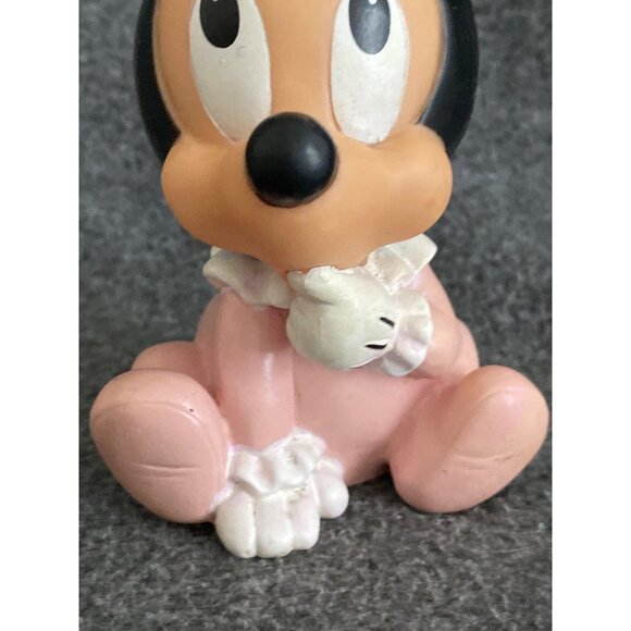 Disney Baby Minnie Mouse Squeaky Toy Pink Rubber Figure 5.5 inches Vintage - Picture 4 of 10